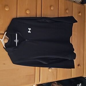 UA Mens 1/4 Zip Black Pull Over